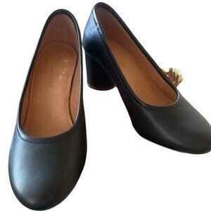 Madewell Reid Black Leather Pump NWOB 5.5